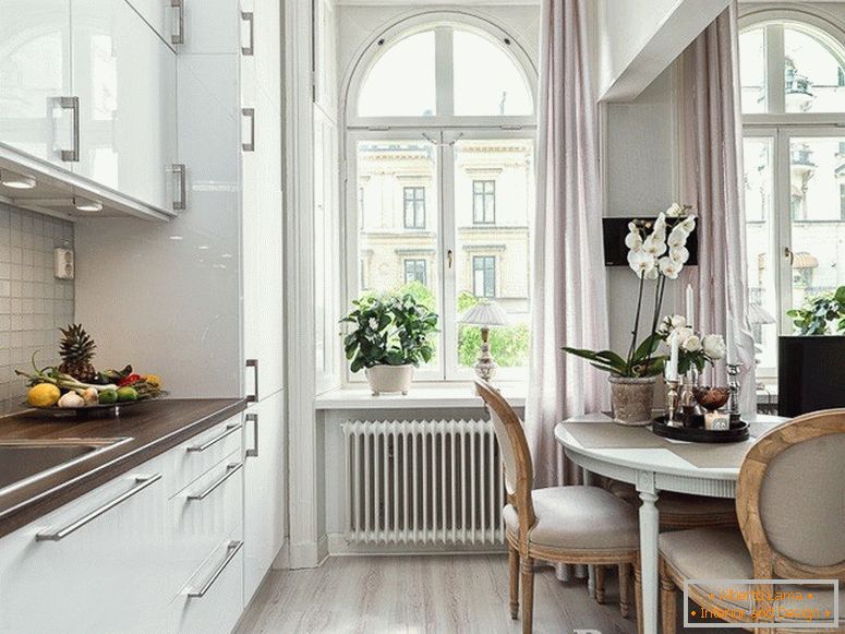 Modern kitchen in a classic interior