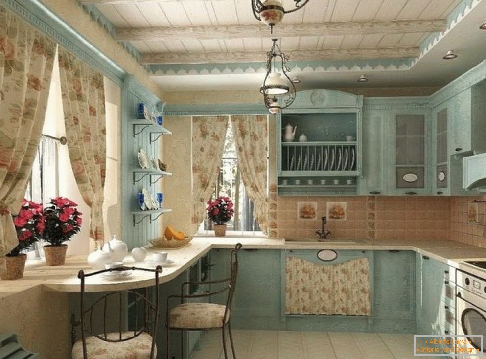 Kitchen interior in Provence style