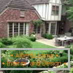 Landscaping design in English style