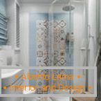 Decorating the walls in the bathroom with decorative tiles