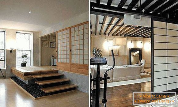 Loft with Japanese Shoji Partitions