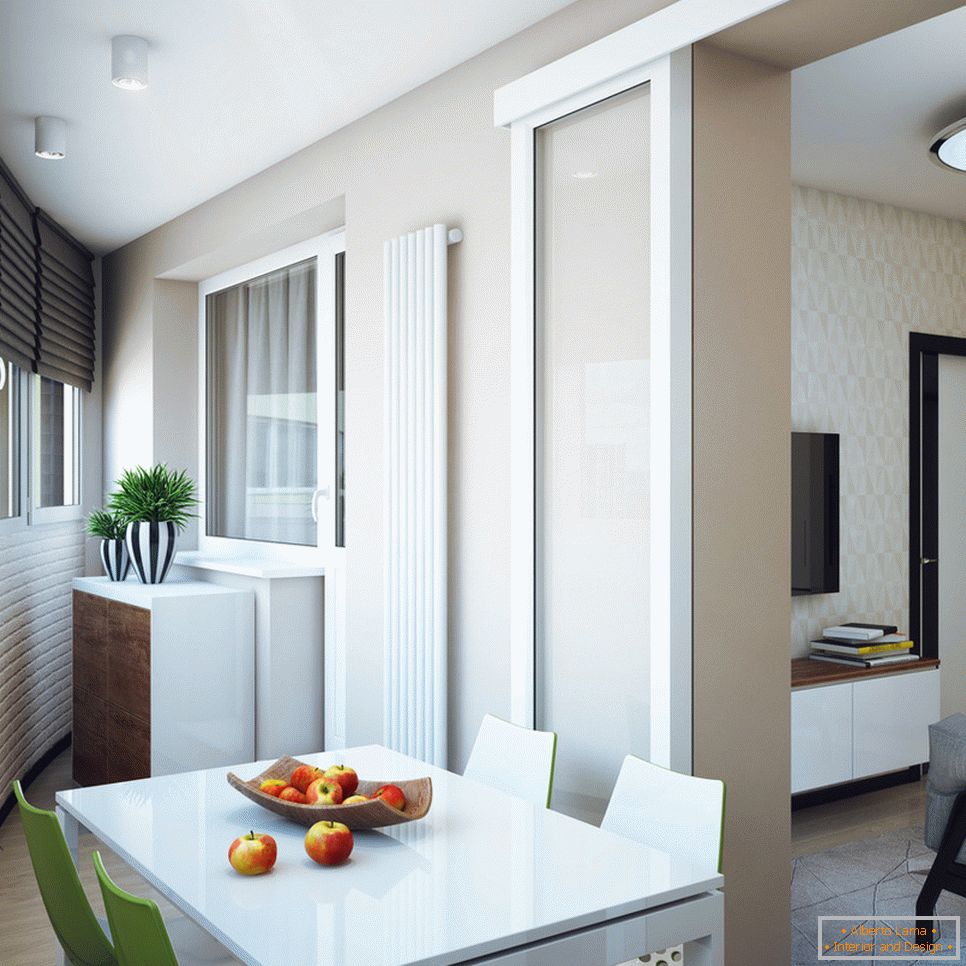 Dining room of a student apartment in Novosibirsk
