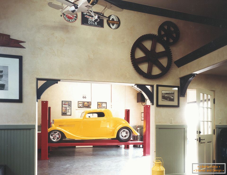 Interior of a stylish garage