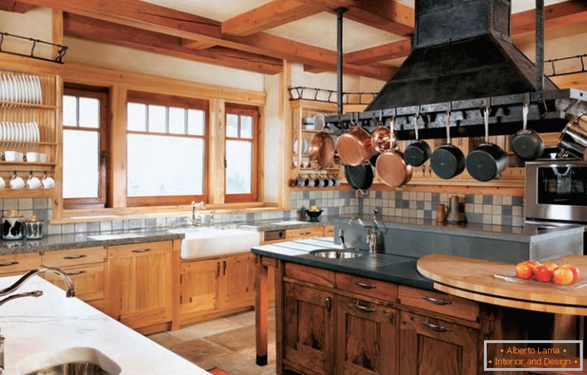 Kitchen interior from environmentally friendly materials