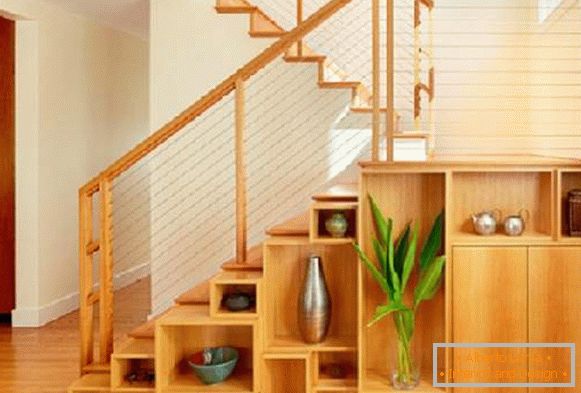 cabinet design under the stairs, photo 40