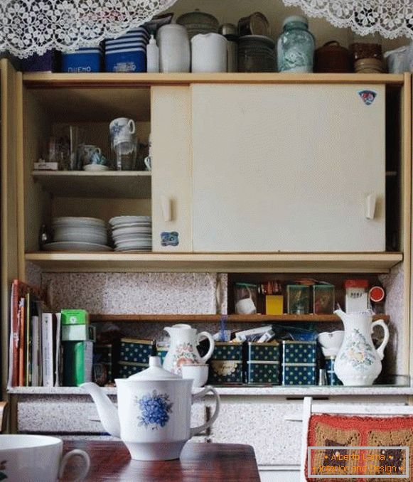 The Soviet kitchen set in the interior