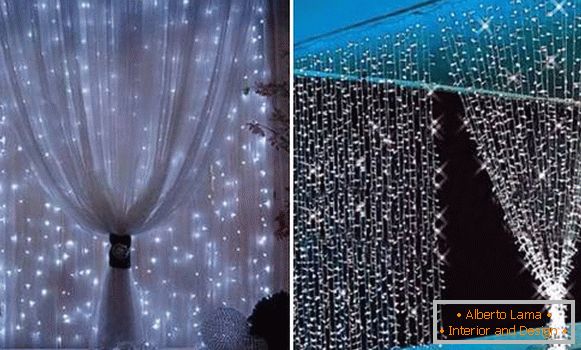 Curtains with LED strip