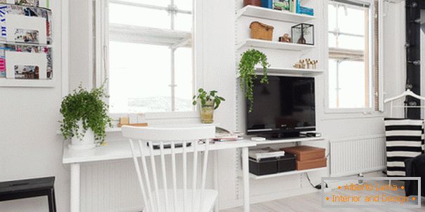 A magnificent example of arrangement of a small apartment.