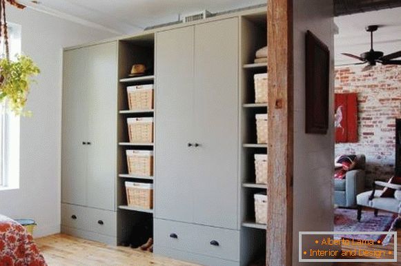 Large built-in wardrobes for the hallway