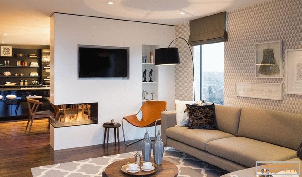 30 examples of kitchen-living room for 20 square meters.