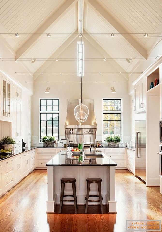 White color in the interior of the kitchen, advantages and