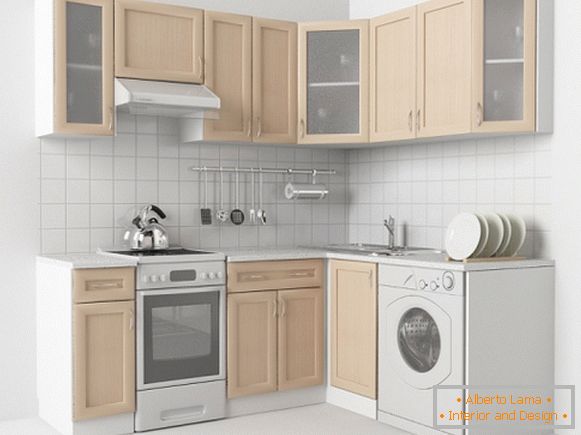Household appliances and a set in small kitchens - effective