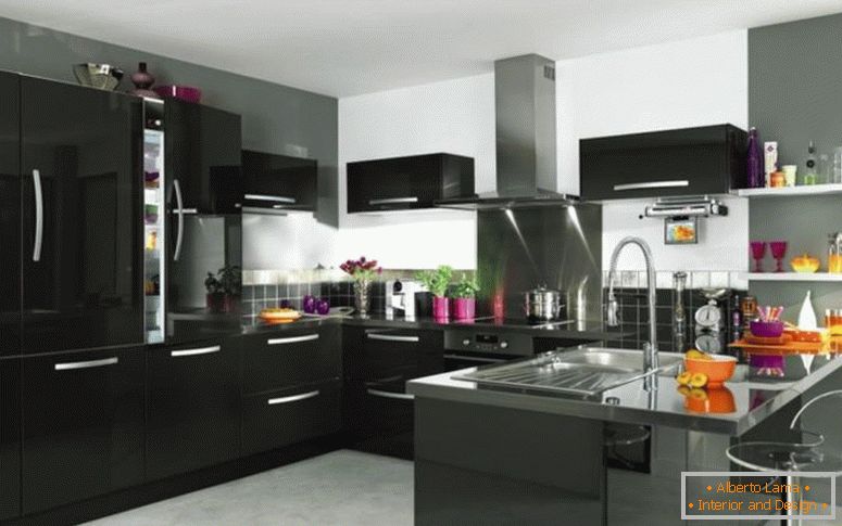 Black kitchen: photos of the best design ideas, and color