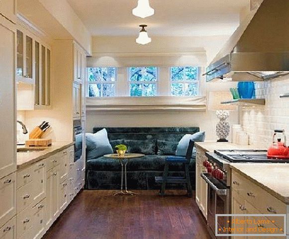 Sofa in the kitchen with a bed - 35 photos of modern options