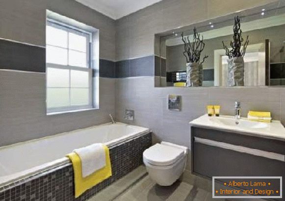 Design of a large bathroom - design and design features
