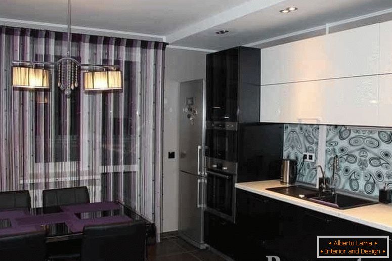 The design of black and white cuisine in the interior: a