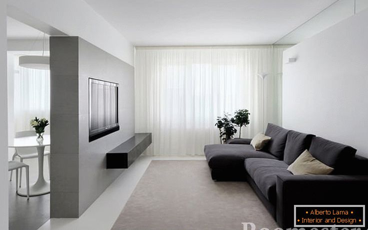Design of a two-room apartment - planning and interior (50
