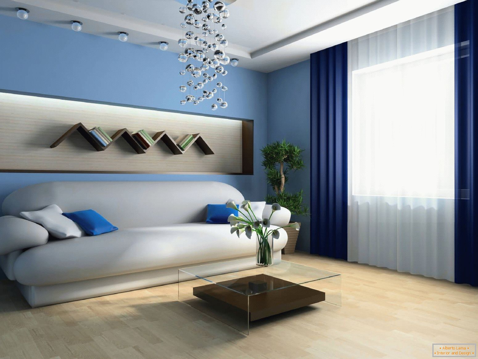 Living room design 15 sq. m. m. - modern interior