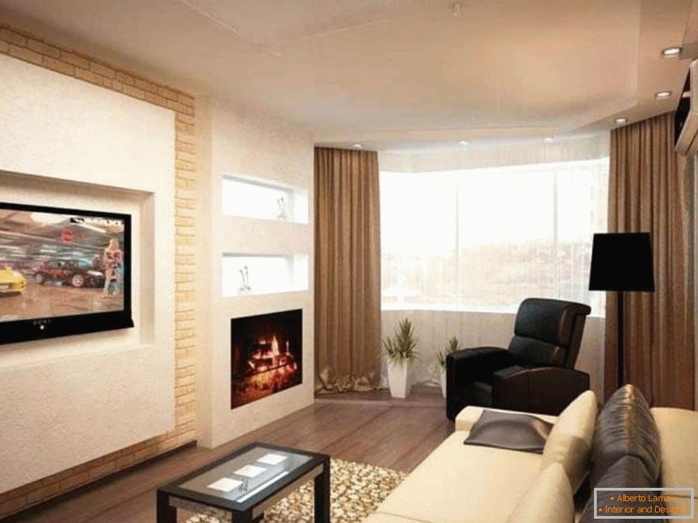 The design of the living room is 18 sq.m. m - ideas and