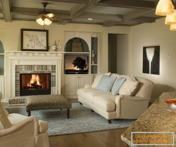 Design of a living room in a private house: popular ideas