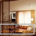 The interior design of the apartment is 45 square meters. m