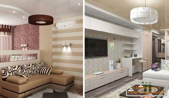 Interior design of a one-room apartment: fresh ideas with 30