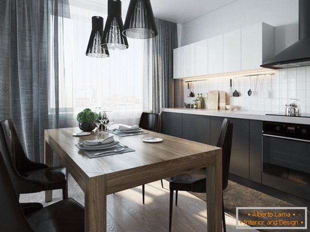 Interior design of modern kitchen: practicality and beauty