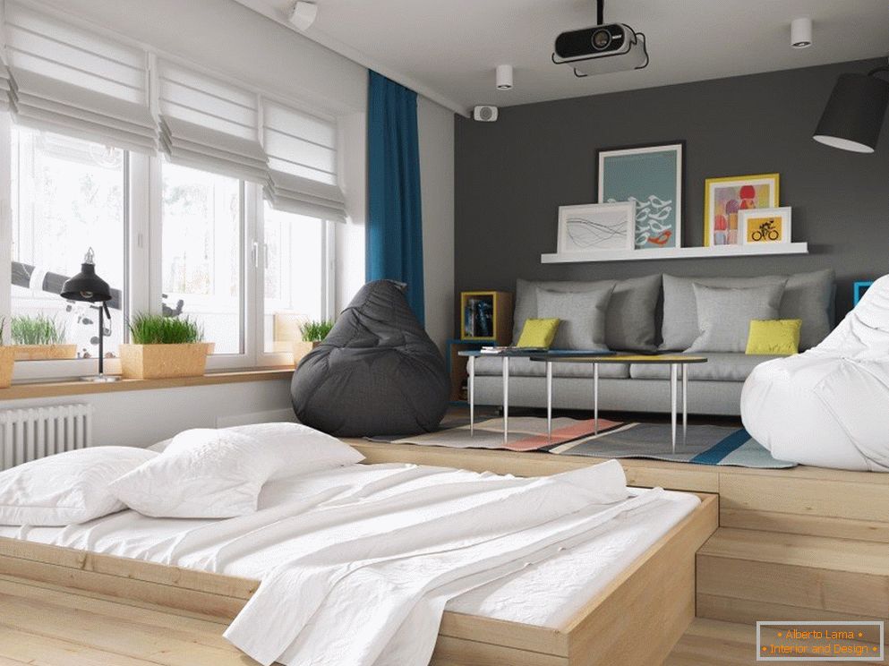 Design of a room of 18 sq. m - ideas of a lay-out