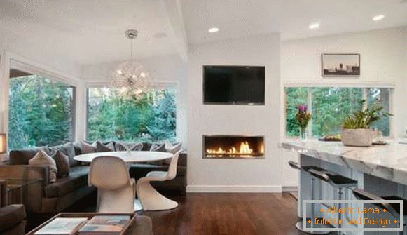 Living room kitchen design: ideas, layout options and trends