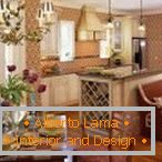 Kitchen design in country style - interior features +75