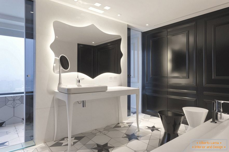 Design studio apartment: the realm of reflected rays in