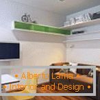 Design studio apartment area of 23 square meters. m