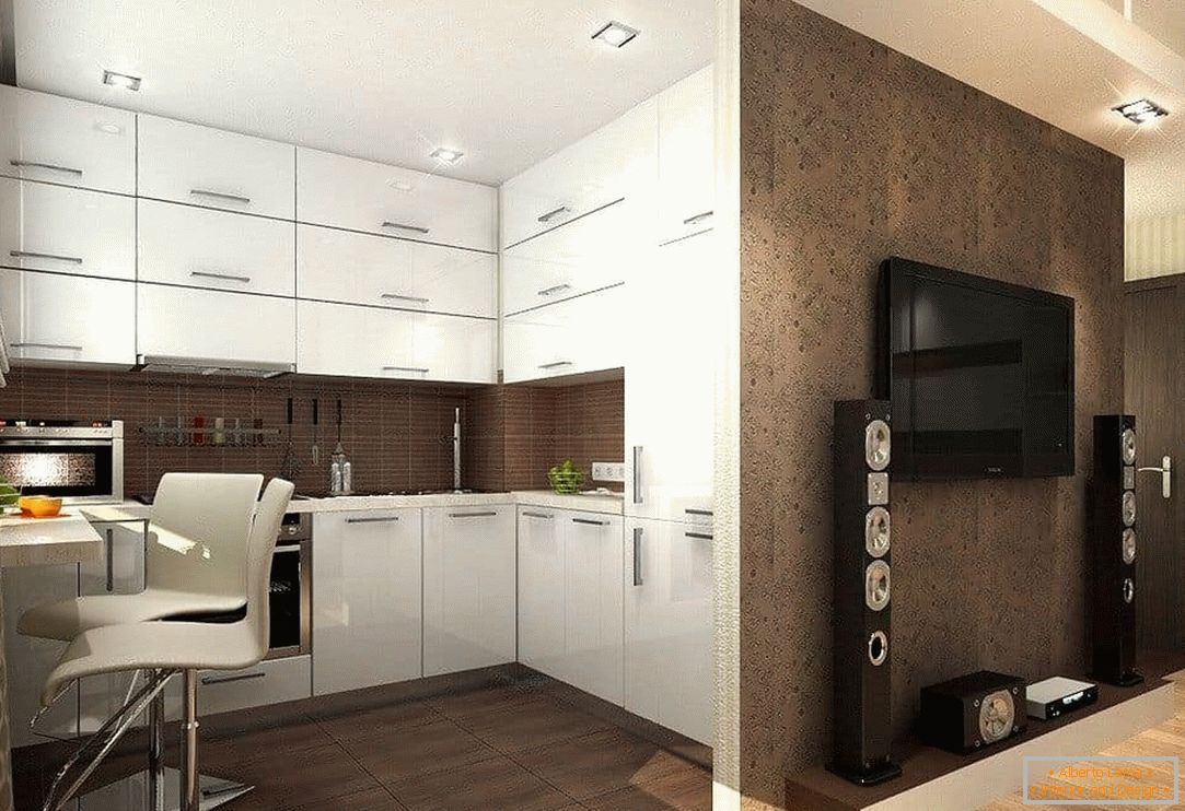 Design of one-room khrushchev - interior photo