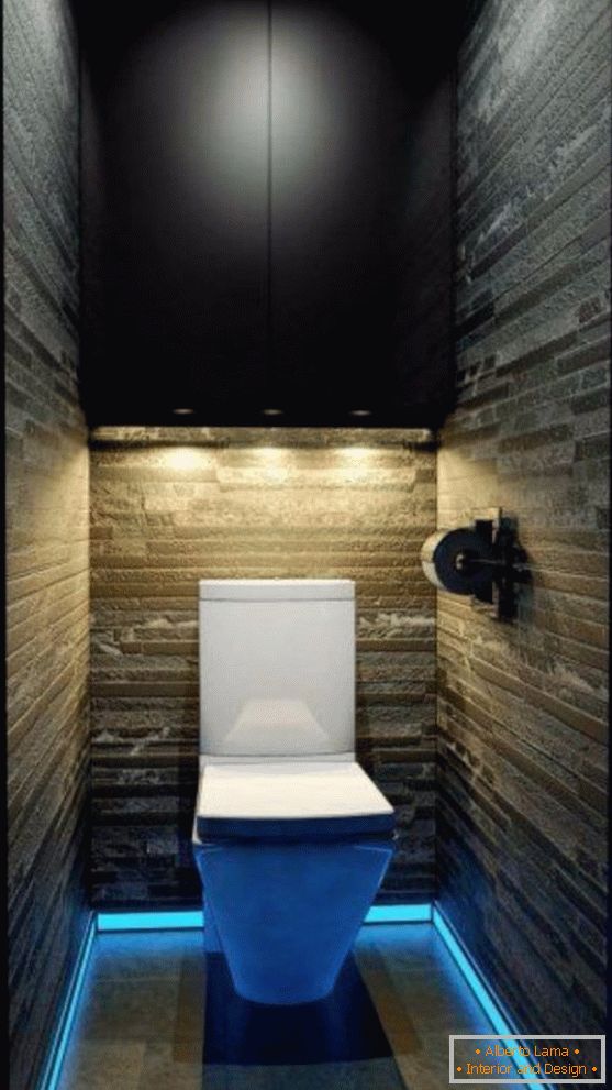 Design of tiles in the toilet - 45 photos with beautiful
