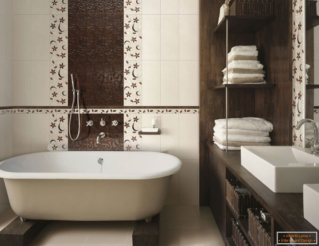 Design tiles in the bathroom - 50 modern examples