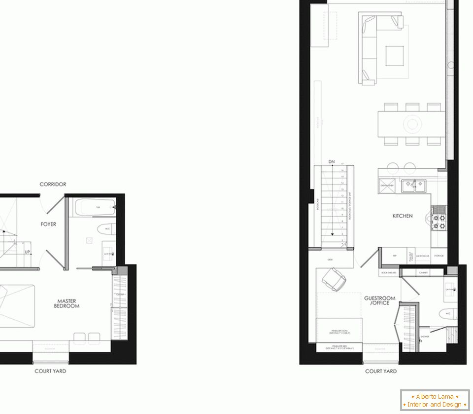 Two-level apartments: a stylish and functional interior of