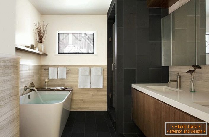 Spectacular bathroom in art nouveau style (60 modern design