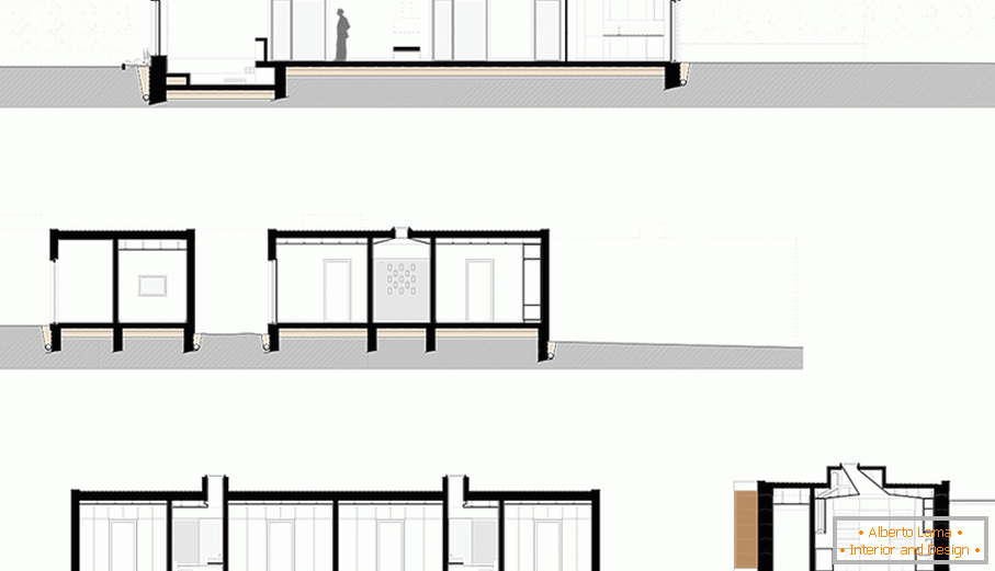 Ecohouse from the pressed earth organically blended into the