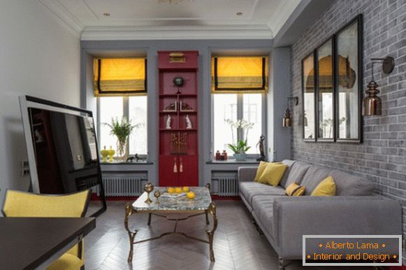 Exclusive design of the hall in the apartment of 18 square