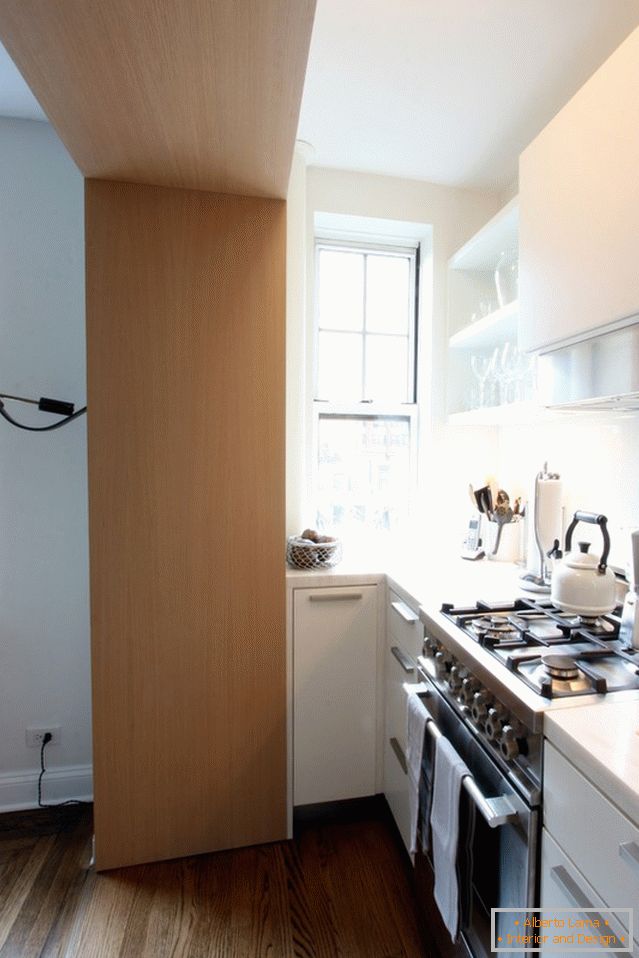 Ergonomic solution for an apartment-studio - a small kitchen