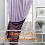 Purple curtains in the interior: ideas and combinations
