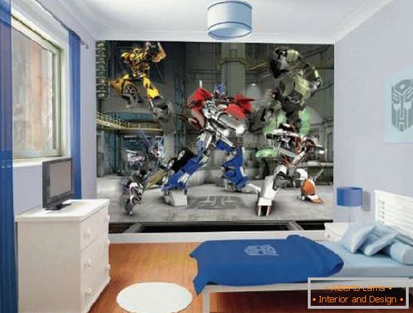 Photo wallpapers in a children's room for boys and girls 55