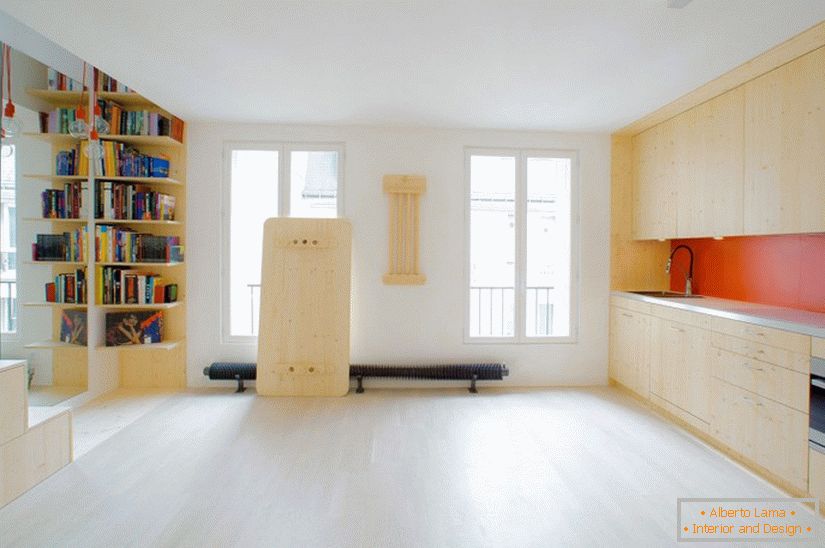 Functionality with stripes - minimalist ergonomic interior