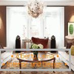 Living room in brown tones: design and interior