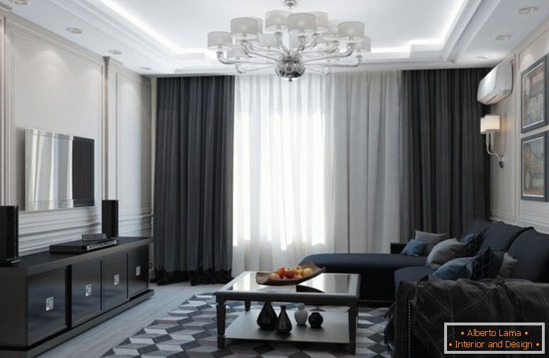 Living room in high-tech style - 105 photos of modern