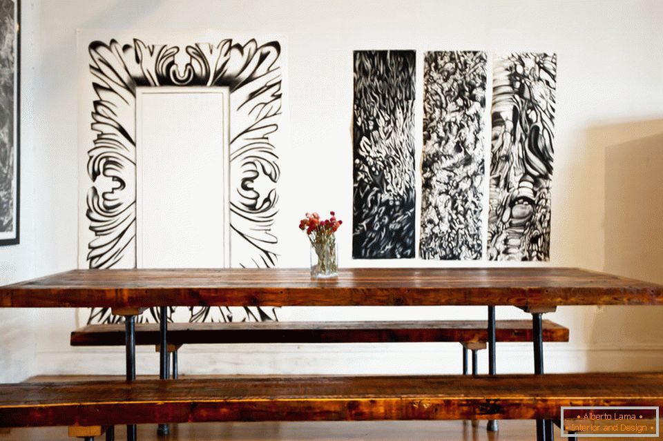 Graphic style and objects of art as a perfect example of the