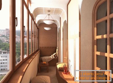 Competent design of a narrow balcony - small design tricks