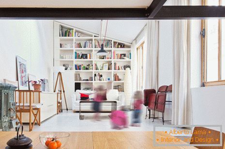 Artistic interior design of a small house