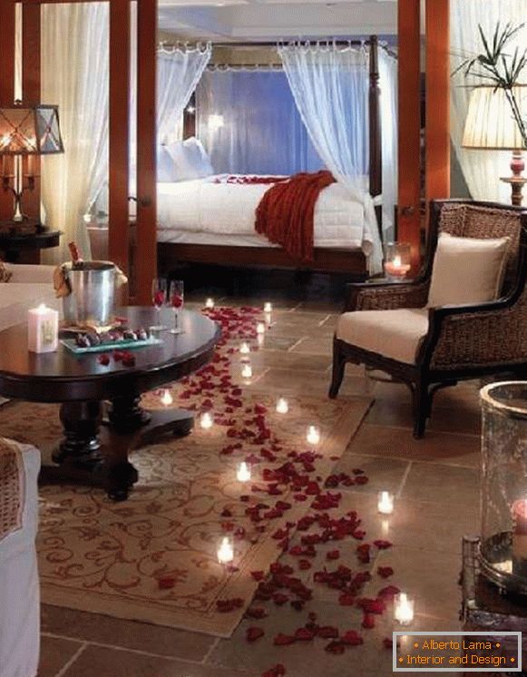 Ideas for valentine's day for decoration of festive interior