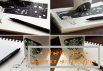 Illustrations of tomoko sintani on glasses starbucks
